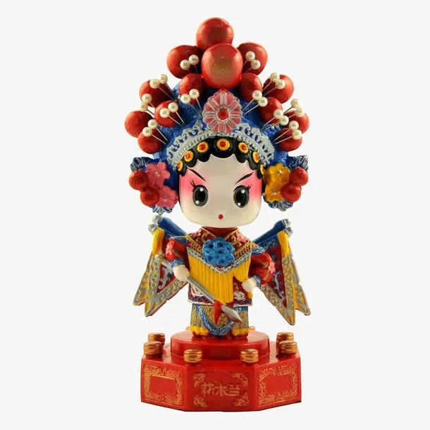 中国风京剧娃娃免抠