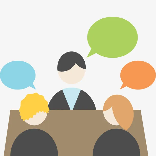 矢量小组讨论素材免抠