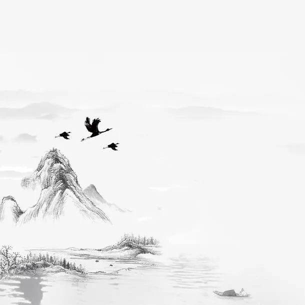 水墨画素材免抠手绘/卡通卡通元素