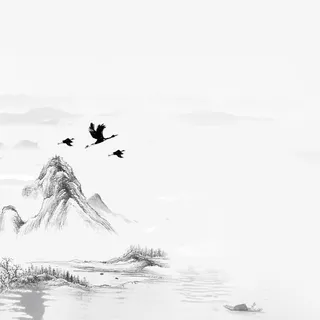 水墨画素材免抠手绘/卡通卡通元素