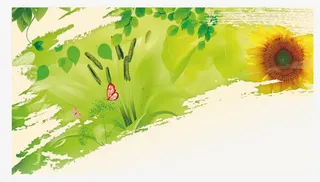 矢量春天笔刷效果免抠