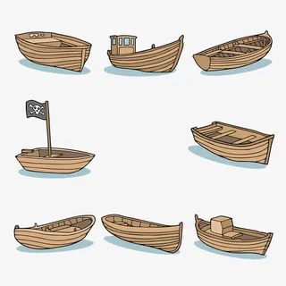矢量一叶船免抠