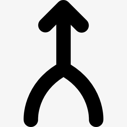 上向上的箭头融合图标免抠