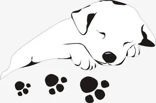 可爱 单一的小狗脚印免抠
