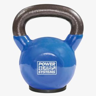 黑色手柄蓝色球形壶铃免抠