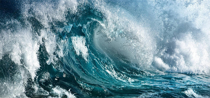 海中的波澜壮阔背景图高清
