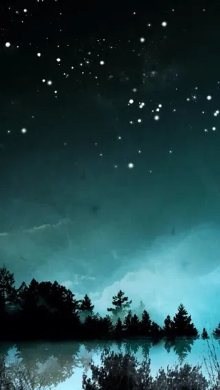 黑色渐变天空星空高清彩绘合成效果免抠