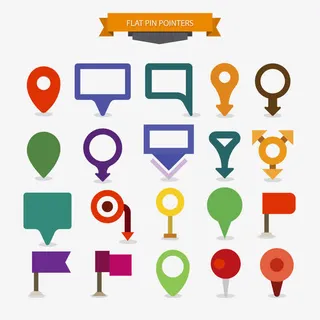 矢量标记图标免抠