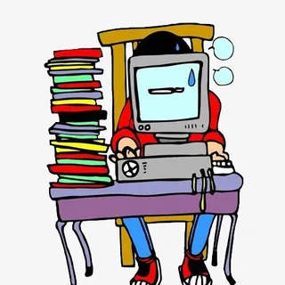 埋头苦干的公务员免抠