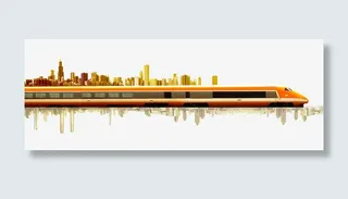 创意家门口的地铁免抠