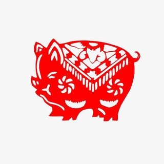 金猪剪纸免抠