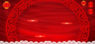 春节鸡年喜庆红色电商海报背景高清