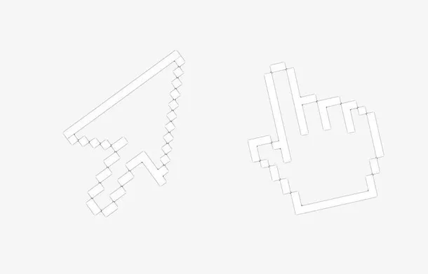 白色电脑鼠标图标免抠