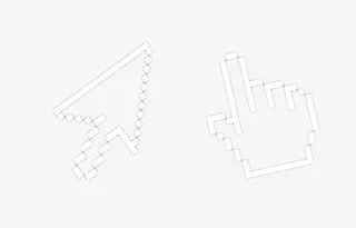 白色电脑鼠标图标免抠