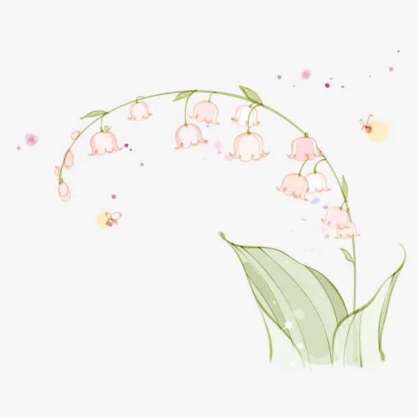粉色兰花矢量图免抠