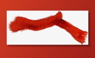 红色围巾保暖节日免抠