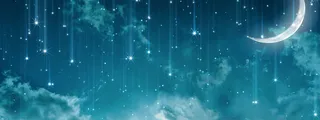 梦幻蓝色星月背景高清