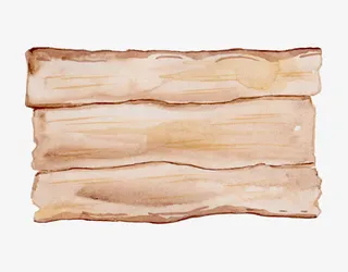 手绘卡通木头指示牌免抠