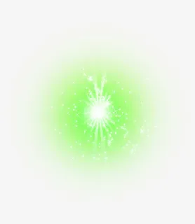 绿色星光光芒效果元素免抠