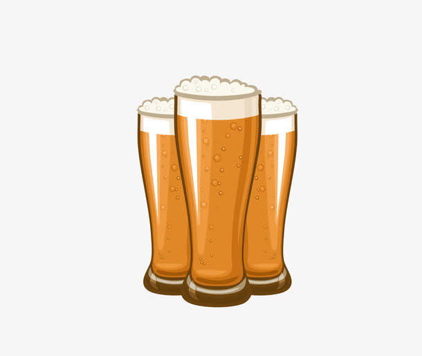透明玻璃啤酒杯矢量图免费下载免抠