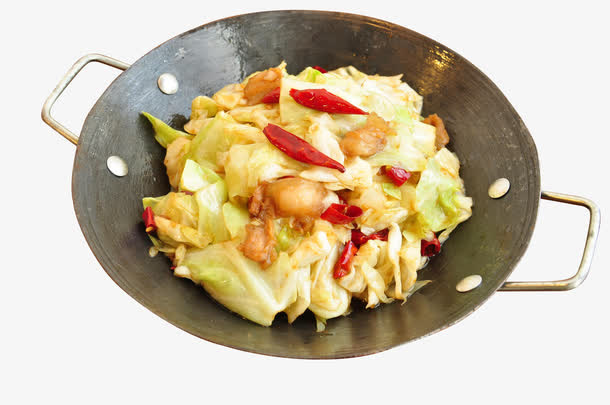 干锅手撕包菜 干锅包菜免抠