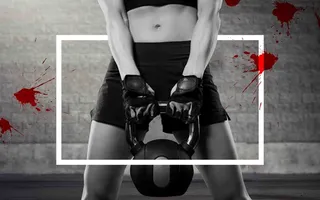 健身女神马甲线海报背景模板高清