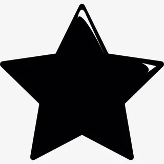 固体星形五点图标免抠