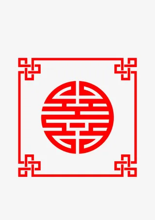 中式花纹边框免抠