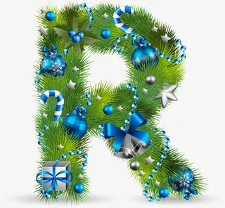 圣诞节创意字母艺术字免抠