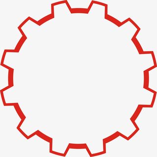 红色机械齿轮免抠
