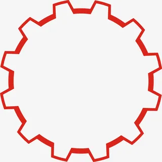 红色机械齿轮免抠