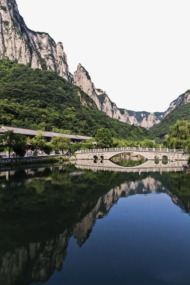 潭瀑峡风光免抠
