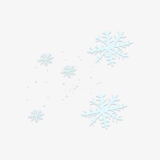 浅蓝色大小各异雪花免抠手绘/卡通卡通元素
