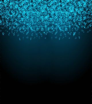 音乐音符入场券节目单蓝色背景素材高清