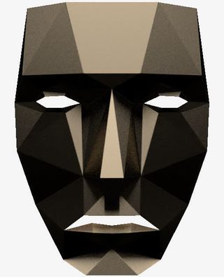 棕色男士金属面具免抠