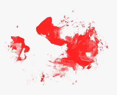红色水墨免抠