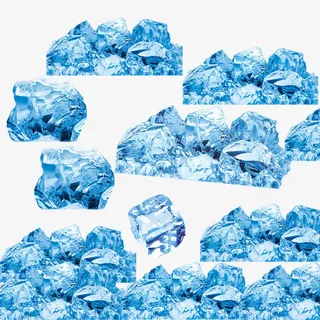 夏日清凉冰块免抠