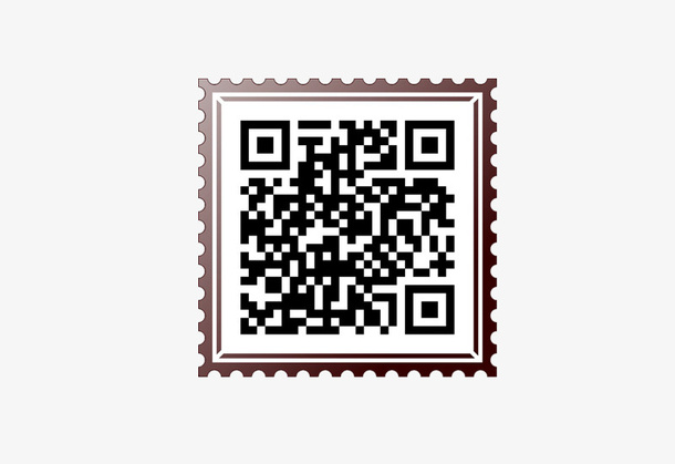 邮票创意个性二维码设计免抠