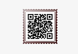 邮票创意个性二维码设计免抠