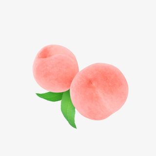 水果水蜜桃，手绘，可爱免抠