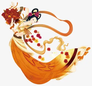 嫦娥飞升奔月图免抠节日中秋节元素