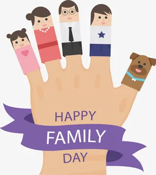 手掌家庭成员免抠