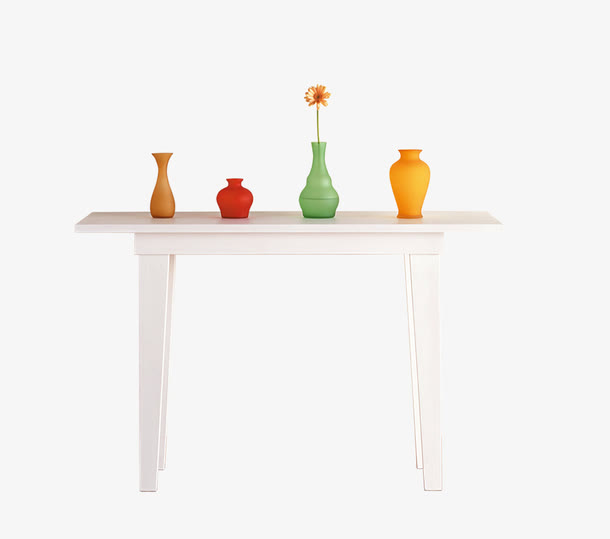 白色简洁桌子装饰品免抠