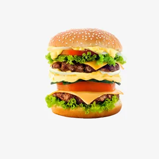 美味大汉堡巨无霸免抠