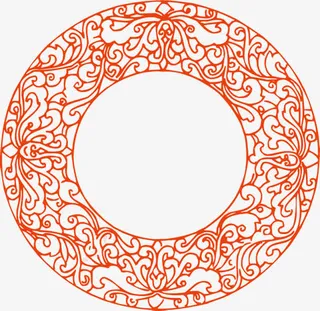 复古剪纸结婚创意免抠