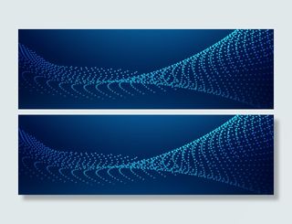 细胞生物科技深蓝色背景banner高清