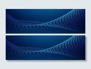 细胞生物科技深蓝色背景banner高清