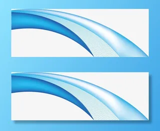 经典线条免抠漂浮彩带元素