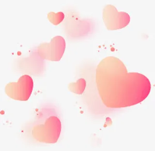 粉色卡通有爱爱心免抠