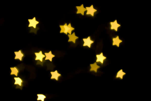 黄色梦幻星星光效免抠